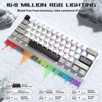 MAMBASNAKE X60 HE Wireless Rapid Trigger Keyboard Magnetic Switch 2.4Ghz/BT/Wired Hot Swappable,RGB Backlight,8000hz Polling Rat