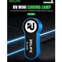 RELIFE RL-014F Mini Portable UV Curing Lamp, Type-C Rechargeable, Dual LED, 395nm Fast Curing for UV Glue Phone Repair