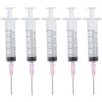 5 Pack Premium Fountain Pen Ink Converter Refills 5ML/CC Ink Filling Syringe Easy Removable Platic Blunt Needle Tip Home