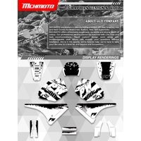 AliExpress MCHMFG Motorcycle Graphics Background Decal Stickers For Yamaha PW80 PW 80 Pit Bike Graphics Kits Number Name Custom