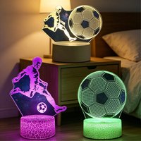 Footballer LED 3D LED Night Light 7Colors Variable Visual Lighting Living Room Home Decor Gift for Fans