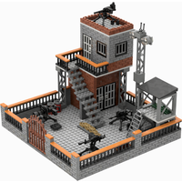 MOC Military Watchtower Building Blocks Guard Tower Base Model Brick Kit Defense Outpost DIY Assembly Toy Gift Adults Kids