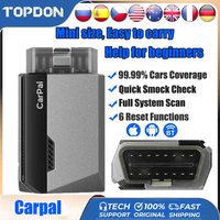 TOPDON Karpal-OBD2-Scanner, Bluetooth für Auto, alle Systemdiagnosetools, iOS, Android, Fahrzeug, Gesundheitsüberprüfung, 6, Reset-Dienste