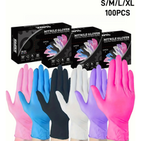 50/100Pcs Disposable Nitrile Gloves,Durable Household Cleaning Gloves,Garden Planting and Digging Non-slip Dirt-resistant Gloves