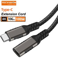 Type C USB 3.2 Gen2 Extension Cable Male to Female 10Gbps 4K Extender Cord for MacBook Pro Samsung Xiaomi Switch USB HUB 3m