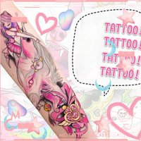 Cartoon Fox Sexy Tatoo Sticker Lasting Fake Tattoo for Woman Man Arm Temporary Tattoo Anime Art Faux Tattoos Waterproof Tatuajes