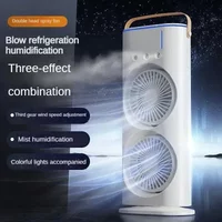 Portable Air Conditioner Built-in Cool Humidifier Fan Mode Desktop Ultrasonic Atomization Cooling Fan RGB Lights Electric Amagi