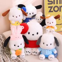 Sanrio Pochacco Hello Kitty Kuromi Stuffed Toys Cute Plush Ring Toys Kawaii Baby Birthday Party Gift Children Dolls For Girl Kid