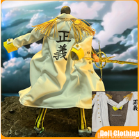 Handmades 1/12 Scale Classic One Piece Shf Anime Character Borsalino White Cloak Accessory Fors 6inchs Action Figure Body Models