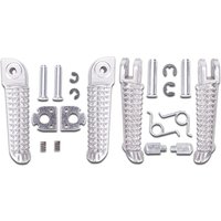 Aluminum Motorcycle Front Rear Folding Foot Pegs Pedal Rest Footpegs Footrest for Yamaha YZF600 R6 YZF1000-R1 MT 07 09 XJ6 FZ1