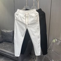 2026 Summer Thin Harlan Pants Men's Small Feet Casual Pants Solid Versatile White Leggings Streetwear Harajuku Harem Pants Men