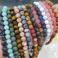 6/8/10mm Matte Stone Beads Natural Stone Beads Round Loose Spacer Beads For Jewelry Making DIY Bracelet Necklace Accessories