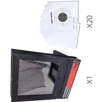 A9 Outdoor Airsoft Target with Trap Net Catcher, Stand and Paper Target, for Airsoft Gun Training Shooting BB Pellets Indoor
