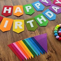 3pcs Banner Decorations - Colorful Felt Triangle, Perfect for Indoor/Outdoor Party Decor, Festive Event Accessories, Party Decor
