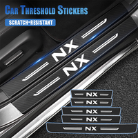 Carbon Fiber Car Door Sill Scuff Plate for Lexus NX Logo Auto Trunk Guards Protective Trim Anti-scratch Door Panel Accessories