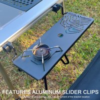 Camping IGT Stainless Steel Hanging Rack Household Camping Storage Gear Table Side Hanger 0.5 Unit Shelf for Mugs Umbrellas
