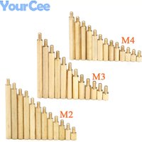 10PCS M2 M3 M4 Brass Threaded Pillar PCB Computer PC Motherboard Round Knurl Male Female StandOff Spacing Screws Hex Head 3-50mm