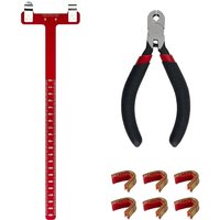 Archery Bow String Nocking Points Pliers Strings Knock Set T Square Ruler with Plier Brass Nocks Point for Bow Tuning Kit Bowst