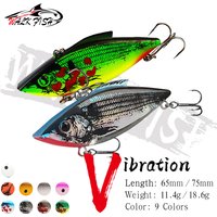 WALK FISH 1Pcs 11.4g/18.6g VIB Lures Plastic Simulation Fish-shaped Reinforced Fishhook Baits Vibration Shuttle Fish Hard Baits