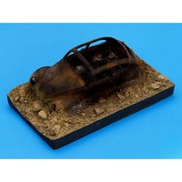 1/35 resin soldier model GK - Destroyed German car - Unassembled and unpainted DIY kit - 1215T