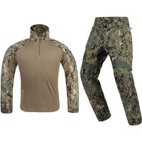 Emersongear Taktyczne Zestawy Mundurów Bojowych E3 2017 Męskie Kamuflażowe Komplety Odzieżowe Koszula i Spodnie Myśliwskie Outdoorowe, Spodnie Cargo AOR2