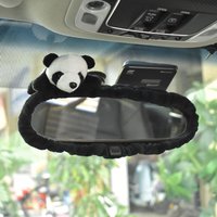 Creative Cartoon Panda Doll Rearview Mirror Cover Decoration Animal Decoration Car Rearview Mirrors Universal Car Accessories