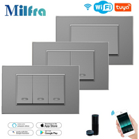 Milfra Tuya Smart Wifi/Zigbee Switch Remote On Off Light Gray Switch Support Voice Control Alexa Google Home Work With Homekit
