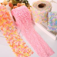 10yards 6cm Round Tulle Color Sequin Embroidery Organza Ribbon DIY Crafts Headdress Bow Clothing Party Wedding Decoration