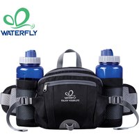 WATERFLY Fanny Pack Waist Bag Fannie Pocket Water Bottle Holders Lumbar Belt Hiking Walking Jogging Camping Large For Woman Man
