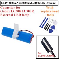 14.4V Replacement Battery Capacitor for Godox LC500 LC500R External Fill Light LED Lamp 2600mAh 3000mAh 3400mAh Optional