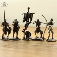 War Chess Table Game Ornaments Decorations Crafts Copper Undead Skeleton Soldiers Dolls Army Legion Model Toy Figurine Miniature
