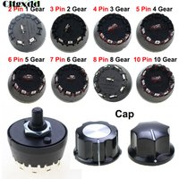 Cltgxdd 1PCS High Temperature Resistant Rotary Gear Switch 2 3 4 5 6 7 8 10 Pin Band Knob Switch Of Juicer Mixer