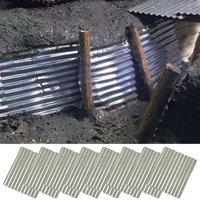 8PCS Material Sand Table Building Making Steel Shed Wargame Scenery Miniature Corrugated Tile Scene Model