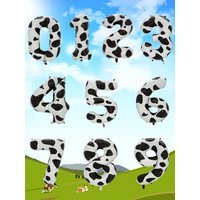 1pc 40 Inch Cow Number Foil Balloon Large Digit Helium Balloon Figure Air Ball Birthday Party Anniversary Decorations
