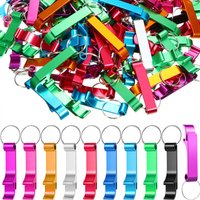 10PCS Bottle Opener Keychain Aluminum Beer Bottle Openers Metal EDC Soda Keyring Tool Gift Accessories for Kitchen