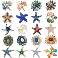 Baroque Luxury Starfish Marine-Style Brooches for Men and Women, Jewelry, Fashion Accessories, and Party Gifts
