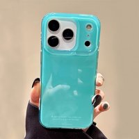 Simple Solid Color Blue Phone Case for IPhone 17 16 15 14 13 Pro Max Cute Shockproof Protective Back Cover for Iphone 17 Pro Max