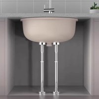 Adjustable Undermount Sink Support Brackets 2 Pack for Kitchen and Bathroom Sinks Stainless Steel Build Height 50 cm to 80 cm