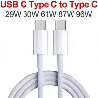 New 2m 30W 61W 87W 96W A1706 A1707 A1708 A1932 A1990 A2141 USB C Type C to Type C DC Power Adapter Charger Cable For MacBook Pro