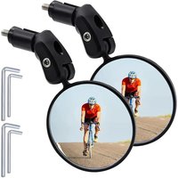 AliExpress NONE Universal Adjustable Bicycle Rearview Mirror Wide Angle 360° Rotate Handlebar Mount Mirror for MTB Road Bike Cycling Accessories