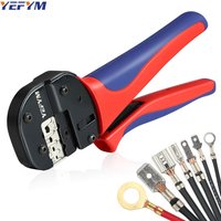 Crimping Tool For Non-Insulated Open Barrel Terminals & Receptacles Ratcheting Wire Crimpers AWG 20-10 (0.5-6mm²) YFP-04B