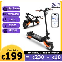 Hulajnoga elektryczna JUICEASE C67Lite bateria o dużej pojemności 48V13.5Ah mocny silnik zasięg 50KM, 35 ° Hulajnoga elektryczna terenowa z oponami typu fat tire 10 cali amortyzacją i możliwością