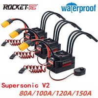 Rocket RC Supersonic V2 80A 100A 120A 150A ESC Wasserdichter bürstenloser Geschwindigkeitsregler für 1/8 1/10 1/7 RC Autoteile