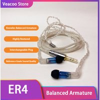 ER4 DIY Monitoring Grade HIFI Sound Quality Interchangeable Cable Soundproof In-Ear IEM Balanced Armature Earphones