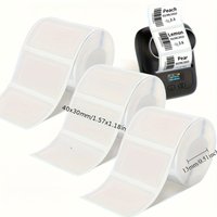 1.57"x1.18" Clear Adhesive Stickers Waterproof Reusable Label for Barcode Logo Decor Compatible with M110/M221/M220/M120/M200