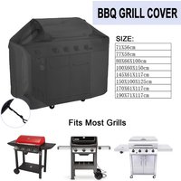 Large Grill Cover, Heat Resistant Black, Heavy Duty Grill Cover for Gas Grill, BBQ Accessories