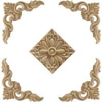 RUNBAZEF Solid Wood Decorative Applique White Embryo Small Size Multi Vintage Home Decor Furnishing Floral Decoration Crossbow