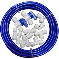 1/4 inch O.D. Length 32.8ft(10 meters) RO Water Tubing, Hose Pipe for RO Water purifiers System,+ 1/4 O.D quick connector 10pcs