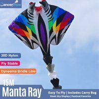 15m Soft 30D Nylon Manta Ray Kite for Adults Kite Festival display show kite