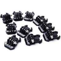 10X Buckle Clip Basic Mount for GoPro Hero 13 12 11 10 9 8 7 6 Session MAX 2018 Fusion, DJI Osmo Action AKASO SJCAM SJ4000 EKEN